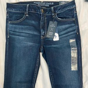 AE Mónaco Blue Low Rise Jeggings